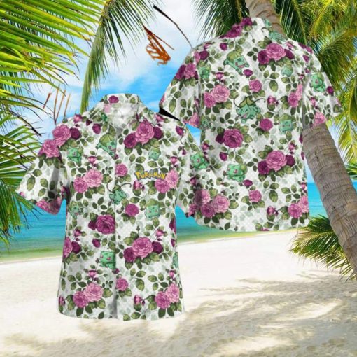 Bulbasaur Floral Flowers Combo Hawaiian Shirt And Shorts Best For Men And Women Holidays