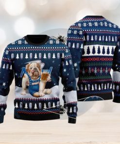 Bulldog Drink Natural Light Beer Christmas Ugly Sweater For Men And Women Gift Christmas