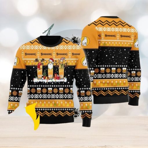 Bundaberg Santa Reindeer Snowflake Christmas Ugly Sweater 3D