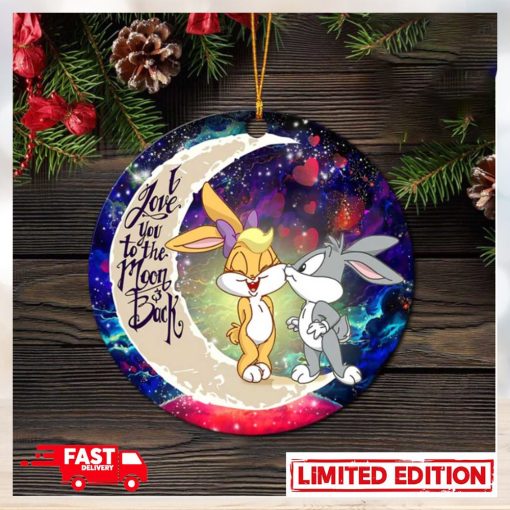 Bunny Couple Love You To The Moon Galaxy Perfect Gift For Holiday Christmas Gift Tree Decorations Ornament