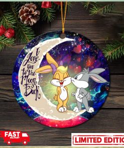 Bunny Couple Love You To The Moon Galaxy Perfect Gift For Holiday Christmas Gift Tree Decorations Ornament