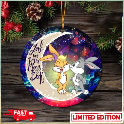Bunny Couple Love You To The Moon Galaxy Perfect Gift For Holiday Christmas Gift Tree Decorations Ornament