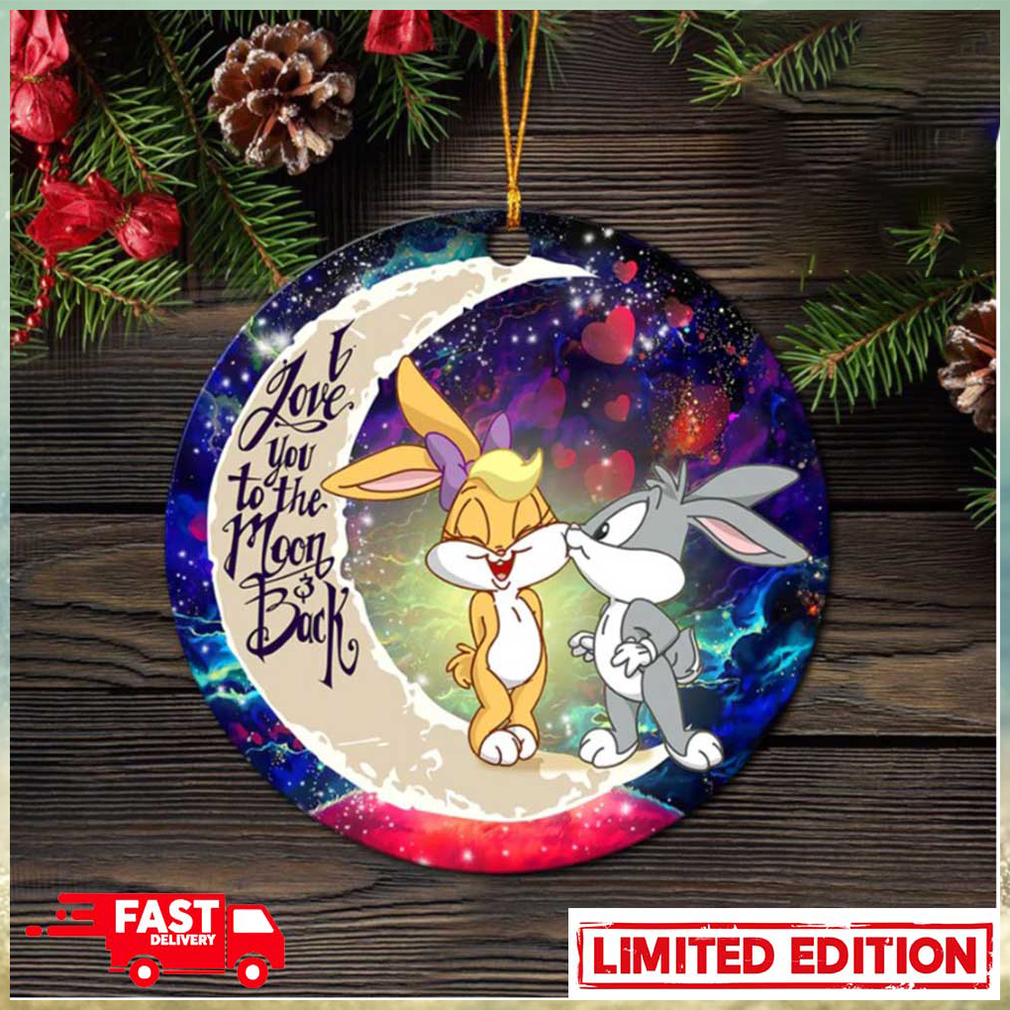 Bunny Couple Love You To The Moon Galaxy Perfect Gift For Holiday Christmas Gift Tree Decorations Ornament Bunny Couple Love You To The Moon Galaxy Perfect Gift For Holiday Christmas Gift Tree Decorations Ornament