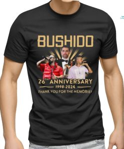 Bushido 26th Anniversary 1998 – 2024 Thank You For The Memories T Shirt, hoodie, sweater, long sleeve and tank top Bushido 26th Anniversary 1998 – 2024 Thank You For The Memories T Shirt