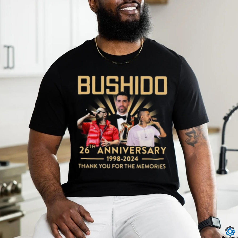 Bushido 26th Anniversary 1998 – 2024 Thank You For The Memories T Shirt Bushido 26th Anniversary 1998 – 2024 Thank You For The Memories T Shirt