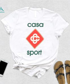 CASABLANCA Sport logo print organic cotton jersey T shirt, hoodie, sweater, long sleeve and tank top CASABLANCA Sport logo print organic cotton jersey T shirt