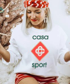 CASABLANCA Sport logo print organic cotton jersey T shirt, hoodie, sweater, long sleeve and tank top CASABLANCA Sport logo print organic cotton jersey T shirt