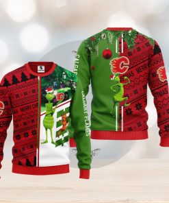 Calgary Flames Grinch & Scooby doo Christmas Ugly Sweater