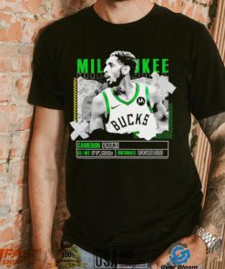 Cameron Payne Milwaukee Bucks basketball player pose paper gift shirt