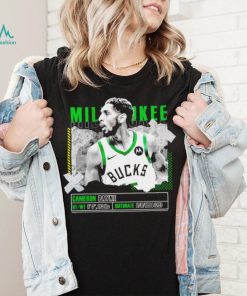 Cameron Payne Milwaukee Bucks basketball player pose paper gift shirt