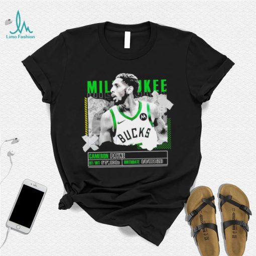 Cameron Payne Milwaukee Bucks basketball player pose paper gift shirt