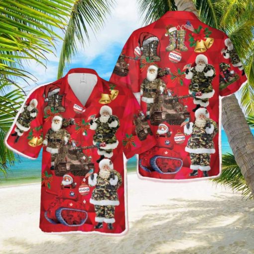 Camouflage Santa Claus Soldier Army Christmas Hawaiian Shirt Men And Women Gift Aloha Beach