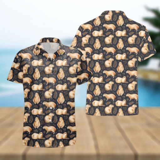 Capybara Pattern Hawaiian Shirt, Capybara Summer Aloha Beach Shirts, Hawaiian Pet Shirt, Capybara Aloha Gift Shirt, Cute Animal Shirt