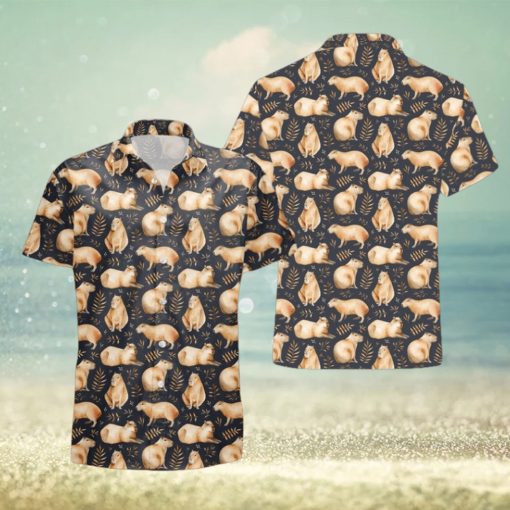 Capybara Pattern Hawaiian Shirt, Capybara Summer Aloha Beach Shirts, Hawaiian Pet Shirt, Capybara Aloha Gift Shirt, Cute Animal Shirt