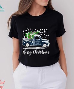 Car Carrying Christmas Tree Dallas Cowboys Merry Christmas Tee Shirt Men shirt