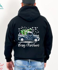 Car Carrying Christmas Tree Dallas Cowboys Merry Christmas Tee Shirt Men shirt