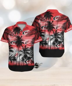 Carolina Hurricanes Short Sleeve Button Up Tropical Shirt Hawaiian Shirt