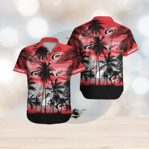 Carolina Hurricanes Short Sleeve Button Up Tropical Shirt Hawaiian Shirt