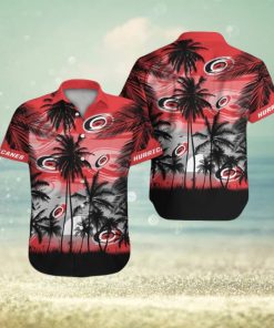 Carolina Hurricanes Short Sleeve Button Up Tropical Shirt Hawaiian Shirt