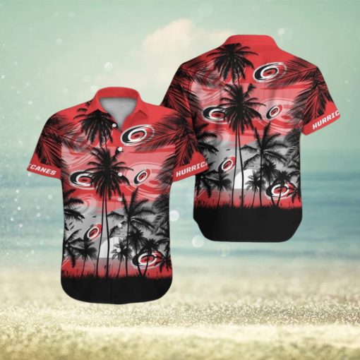 Carolina Hurricanes Short Sleeve Button Up Tropical Shirt Hawaiian Shirt