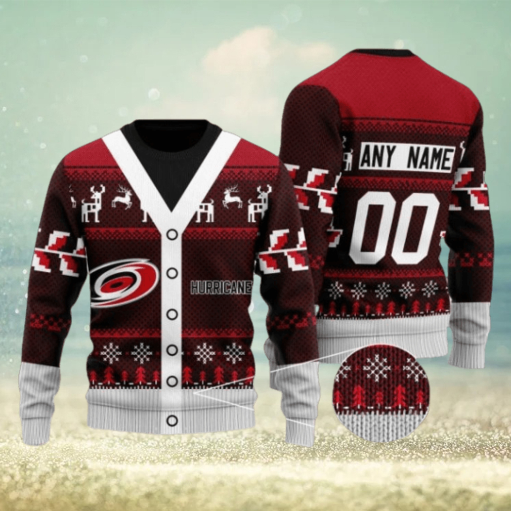 Carolina Hurricanes Supporter Christmas Holiday Personalized Ugly Sweater Carolina Hurricanes Supporter Christmas Holiday Personalized Ugly Sweater