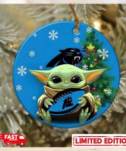 Carolina Panthers Baby Yoda NFL 2023 Christmas Tree Decorations Ornament