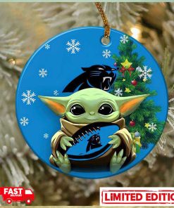 Carolina Panthers Baby Yoda NFL 2023 Christmas Tree Decorations Ornament