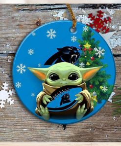 Carolina Panthers Baby Yoda Ornament Christmas Tree Decorations NFL Gifts