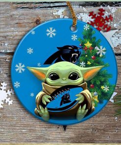 Carolina Panthers Baby Yoda Ornament Christmas Tree Decorations NFL Gifts