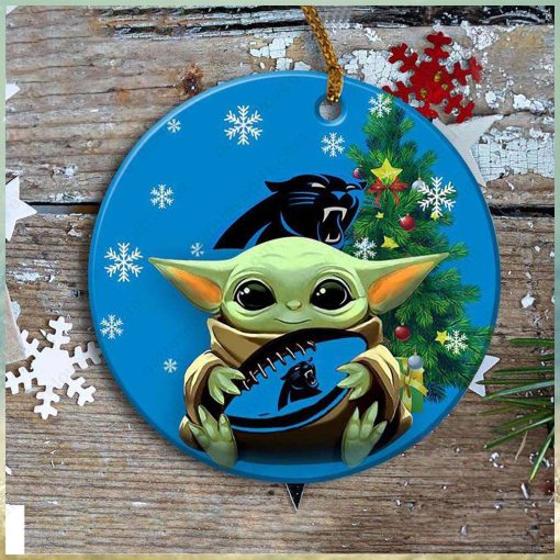 Carolina Panthers Baby Yoda Ornament Christmas Tree Decorations NFL Gifts