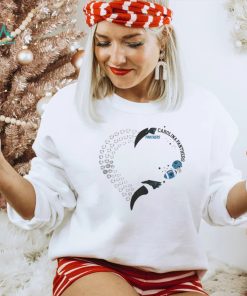 Carolina Panthers Football Heart Helmet Logo Gift Shirt