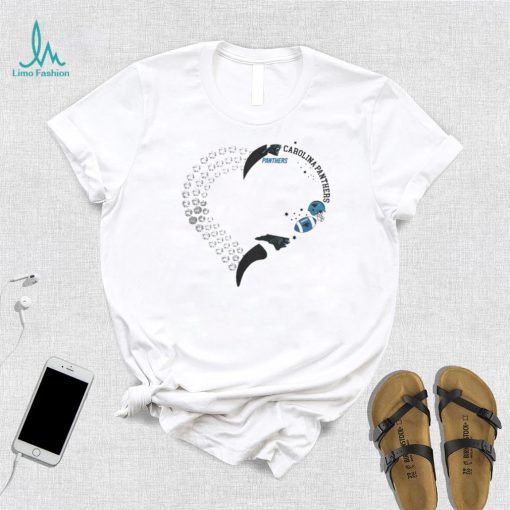 Carolina Panthers Football Heart Helmet Logo Gift Shirt