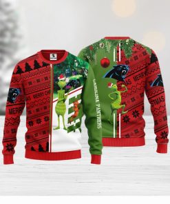 Carolina Panthers Grinch & Scooby Doo Christmas Ugly Sweater 1