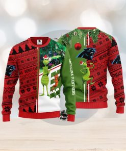 Carolina Panthers Grinch & Scooby Doo Christmas Ugly Sweater 1