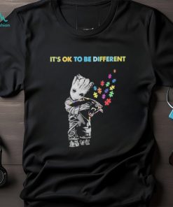 Carolina Panthers Groot Hug Autism Its Ok To Be Different Shirt