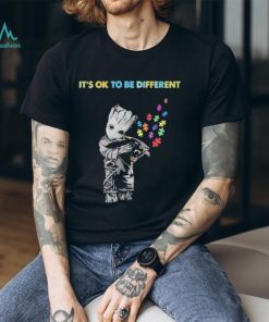 Carolina Panthers Groot Hug Autism Its Ok To Be Different Shirt