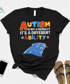Carolina Panthers NFL Autism Is Not A Disability 2024 Shirt