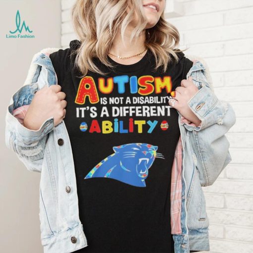 Carolina Panthers NFL Autism Is Not A Disability 2024 Shirt