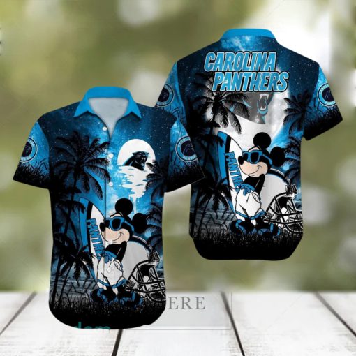 Carolina Panthers NFL Team Logo Baby Yoda Hawaiian Shirt