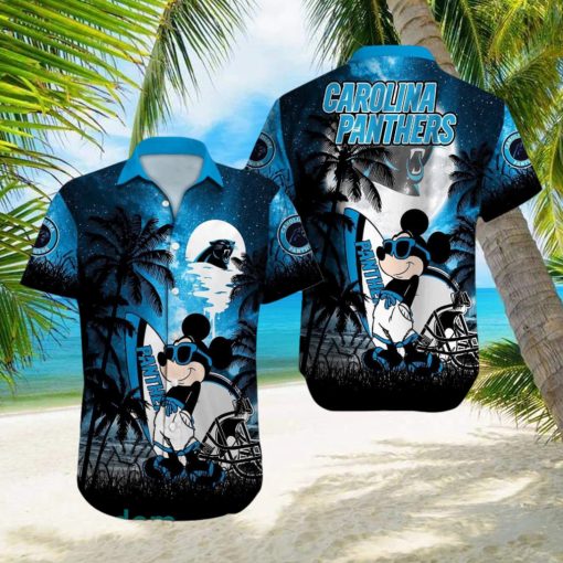 Carolina Panthers NFL Team Logo Baby Yoda Hawaiian Shirt