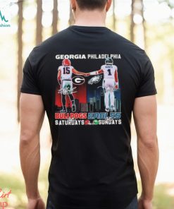 Carson Beck Georgia Bulldogs On Saturdays Jalen Hurts Philadelphia Eagles On Sundays T Shirt