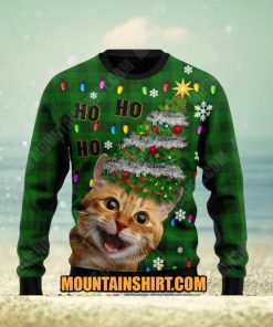 Cat Ho Ho Ho Ugy Christmas Sweater