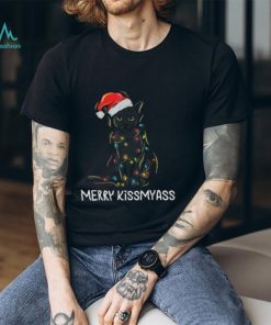 Cat Merry Kissmyass Funny Christmas Lights Shirt