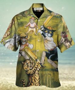 Cat Play Cricket Funny We Love Cricket Hawaiian Shirt