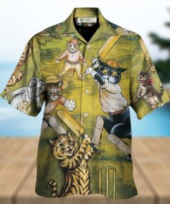 Cat Play Cricket Funny We Love Cricket Hawaiian Shirt