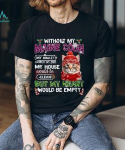 Cat Wear Ugly Christmas Hat Without My Maine Coon My Wallet Shirt
