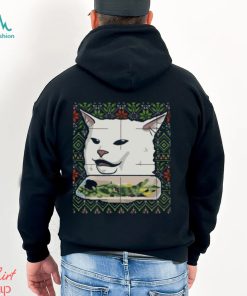 Cat meme dinner ugly sweater christmas funny design png shirt