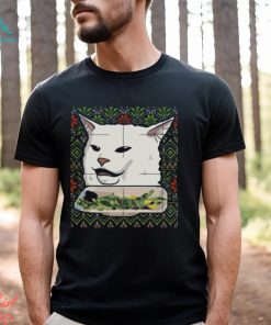 Cat meme dinner ugly sweater christmas funny design png shirt