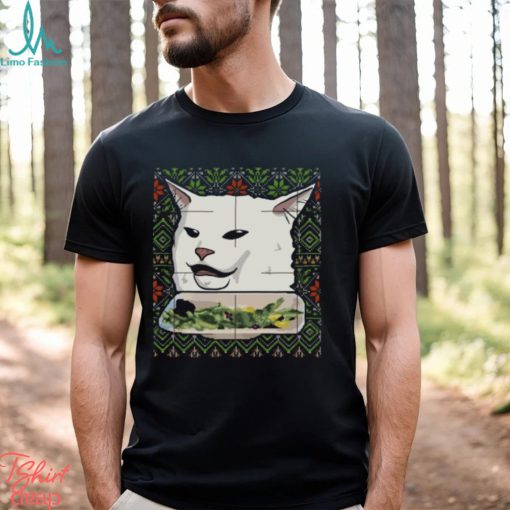 Cat meme dinner ugly sweater christmas funny design png shirt