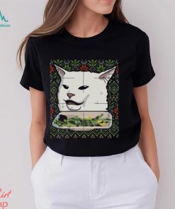 Cat meme dinner ugly sweater christmas funny design png shirt